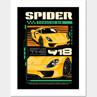 Spyder Porsche 918 Posters and Art